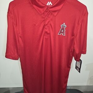 Majestic Bright Red Polo Shirt